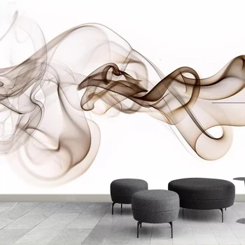 Потребителски 3D тапети, стенопис, ръчно рисувани, абстрактен опушен пейзаж, на фона на стена, с висококачествена декоративна стена