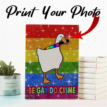 Потребителски Фотожурнал Персонализирани Бележник Goose Rainbow Be Gay Do Crime Сладък Студентски висок Клас 6 страница албум с хоризонтални линии