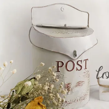 Реколта външни пощенски кутии, пощенска кутия за писма, метален стенен пощенска кутия, украса за дома, занаяти, пощенска кутия на Дядо коледа