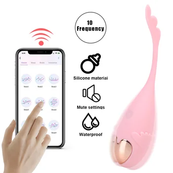 Секс-играчки с горивото приложение за жени, 10-Честотна стимулация на клитора, точка G, Упражнения за стягане на вагината, Носене вибратор-вибратор