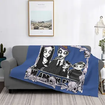 Семейно одеяло Wednesday Addams, фланелевое лятото милото леко завесата за домашно подложка