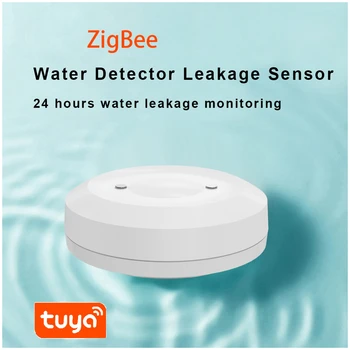 Сензор за потапяне във вода Zigbee, Система за домашно сигурност, Сензор за наводнения, Аларма за свързване с вода, Сензор за изтичане на Hristo, сензор за вода Smart Life