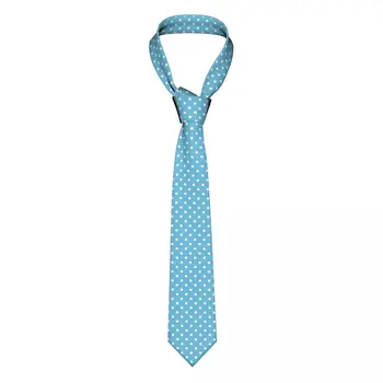 Сини вратовръзки на точки, мъжки и дамски ежедневни полиэстеровые 8 см тесни сладки вратовръзки за мъжки костюми, Аксесоари Gravatas Party