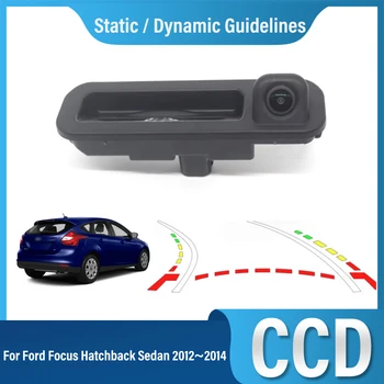 Специална дръжка на багажника Full HD CCD камера за обратно виждане нощно виждане водоустойчив за Ford Focus хечбек, седан 2012 2013 2014