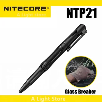 Тактическа химикалка NITECORE NTP21, богат на функции, защитни дръжка, корпус от алуминиева сплав с глава от вольфрамовой стомана за разбиване на стъкло