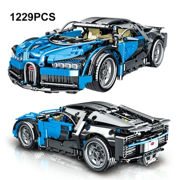 Технически градивните елементи на Bugatti Гиперкар Lamborghini, състезателна и модела на автомобила, сглобяеми тухли, играчки за момчета, подаръци за деца