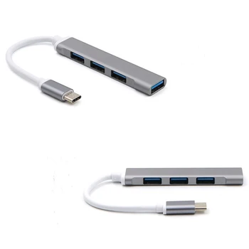 Тип C C USB ХЪБ 3,0 3,1 4 Порта Мультиразветвитель OTG Адаптер За Lenovo, HUAWEI, Xiaomi Macbook Pro 15 Air Pro Аксесоари USB Hub