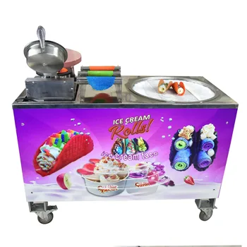 Търговска машина за приготвяне на печено сладолед Kolice Mexico тако, на роли с вафельным тако-роллом