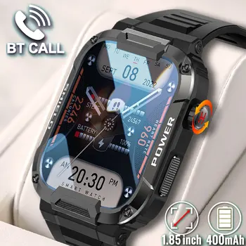 Умни часовници, трайни военни мъжки часовник Xiaomi Android, Ios, Ip68, водоустойчив, 1,85 
