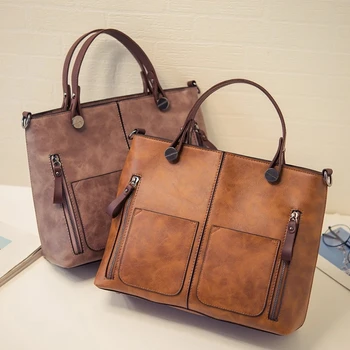 Чанти, дамски Чанти, дизайнерски реколта чанта с двоен джоб, ежедневни чанти-месинджър, чанти през рамо с Голям Капацитет