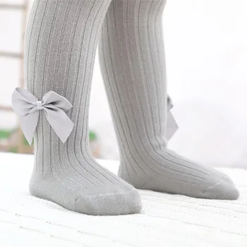 Чорапогащник за момичета Зимни чорапогащи за новородено, дебели топли чорапи с лък, детски чорапогащи, Детски Чорапогащи, Трико