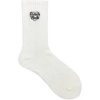 Японски човешки черно-бели чорапи с бродерия, трендови универсални чорапи от чист памук, за мъже и жени в спортен стил ins