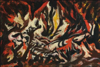 известният абстрактна живопис с маслени бои 100% ръчна изработка на лененото платно, the-flame-1938, Безплатна доставка, 100% ръчна изработка, Музейное качество, без рамка