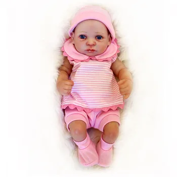 кукла реборн bebe 25 см, Пълна Винил слайсон, Реалистични детски кукли Ръчна изработка, Боядисване на Коса, Подарък За Рожден Ден